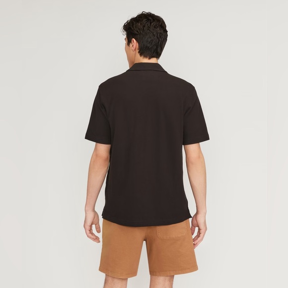 Everlane The Pique short sleeve shirt knit camp collar button down Men Sz L NWT - Picture 2 of 12